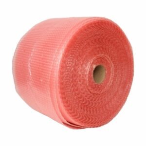 Antistatinė burbulinė plėvelė 0.3 x 100 m, 60g/m2, antistatinė, rausva