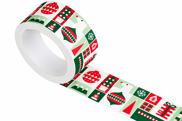 Šventinė lipni juosta Raudona, Merry Christmas