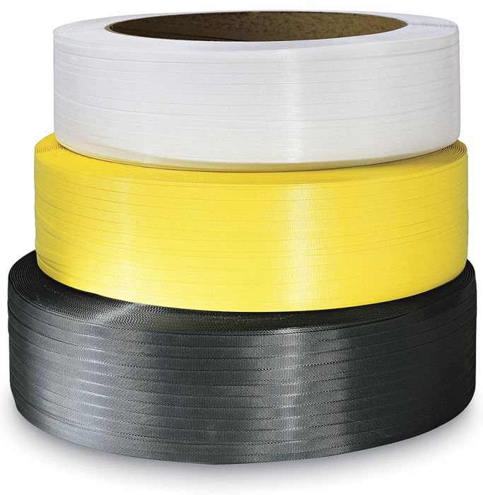 PP tvirtinimo juosta, ø406 mm 12x0,8mmx2000m, 250kg